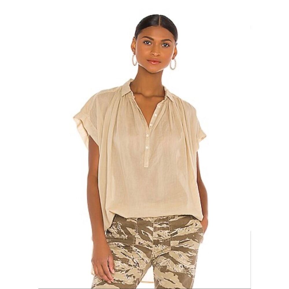 Nili Lotan Normandy Blouse XS Khaki